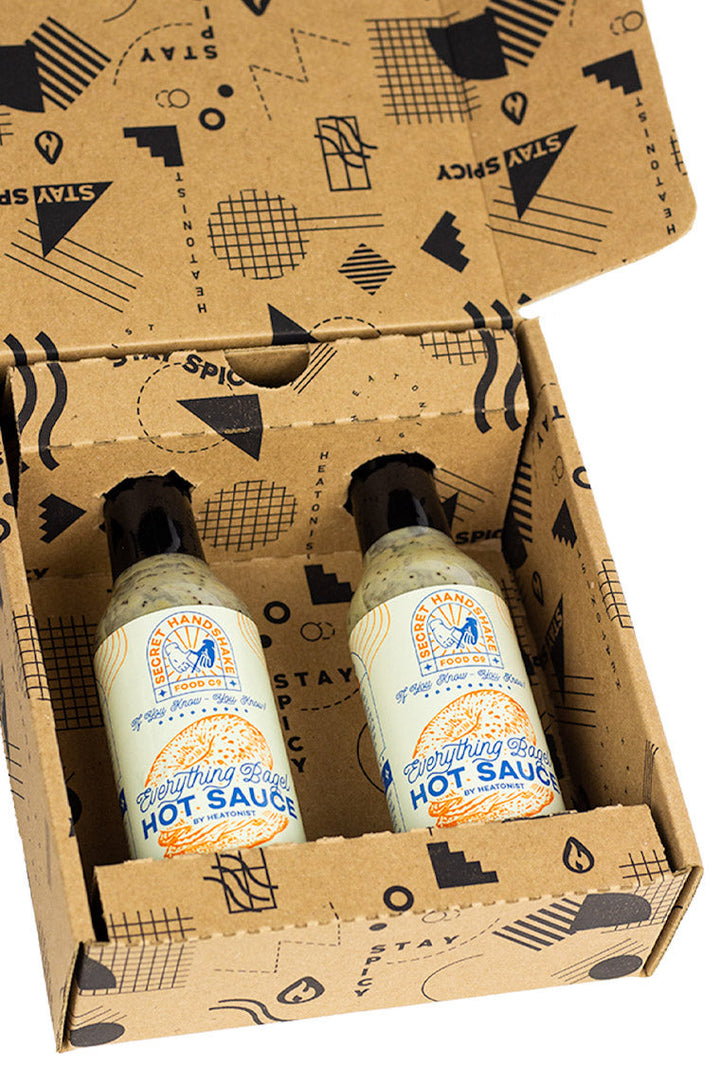 Secret Handshake Food Co Everything Bagel Hot Sauce 2-Pack F7