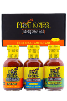 Hot Ones BBQ Trio Pack (Hot Honey / Caribbean / Smoked Serrano) S5
