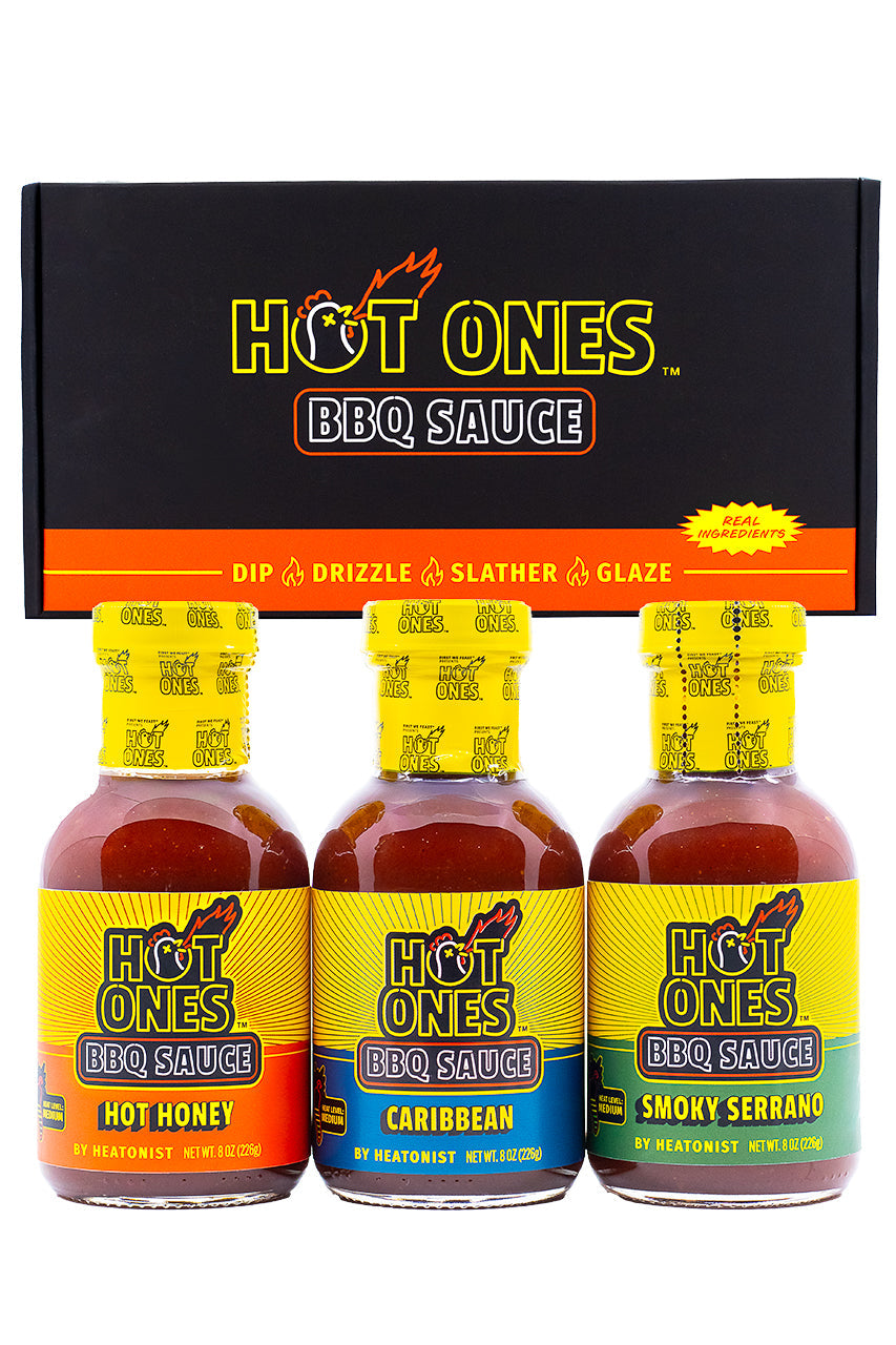 Hot Ones BBQ Trio Pack (Hot Honey / Caribbean / Smoked Serrano) Y3