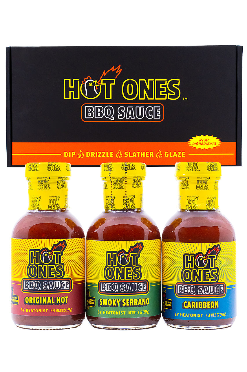 Hot Ones BBQ Trio Pack (Original / Smoked Serrano / Caribbean) W3