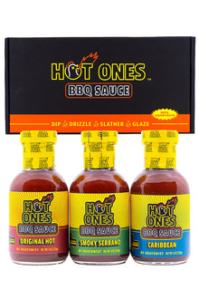 Hot Ones BBQ Trio Pack (Original / Smoked Serrano / Caribbean) W3
