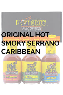 Hot Ones BBQ Trio Pack (Original / Smoked Serrano / Caribbean) W3